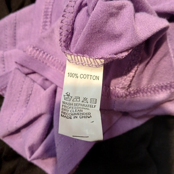 Lilac Size 1X 3/4 Length Sheer Sleeve Women's Top - Picture 3 of 3